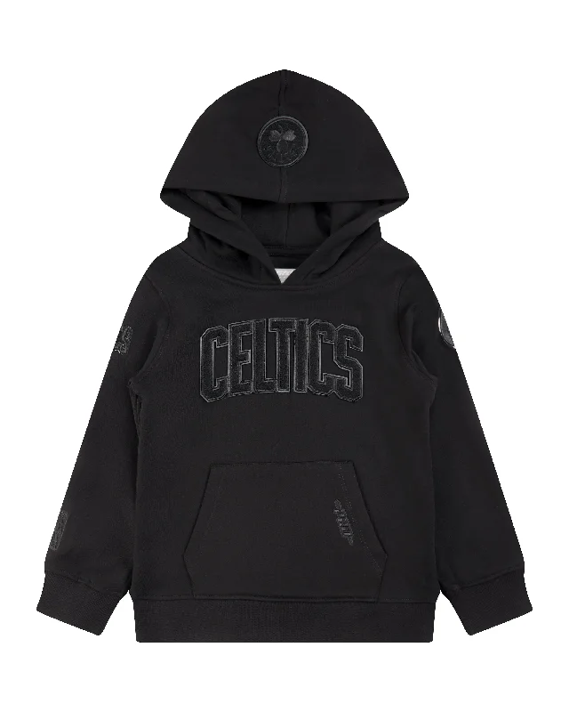 NBA BOSTON CELTICS TRIPLE BLACK TODDLER BOYS FLC PO HOODIE (BLACK)