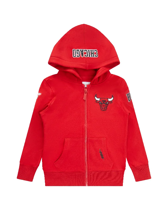 NBA CHICAGO BULLS CLASSIC TODDLER BOYS FLC FZ HOODIE (RED)