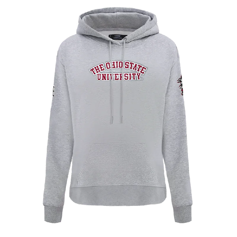 OHIO STATE UNIVERSITY CLASSIC WOMEN'S PO HOODIE (HEATHER GREY)