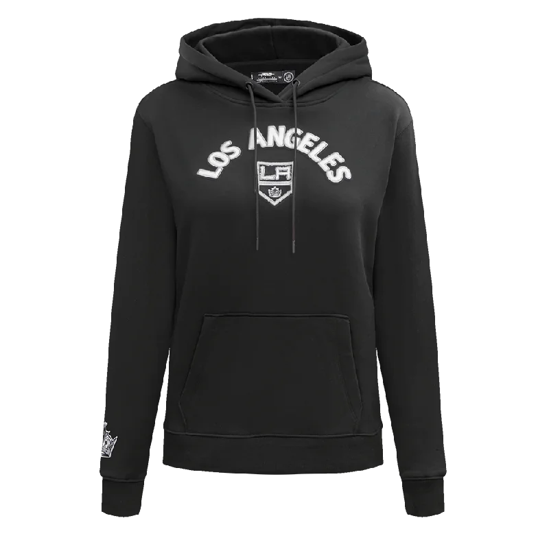 NHL LOS ANGELES KINGS CLASSIC WOMEN'S FLC PO HOODIE (BLACK)