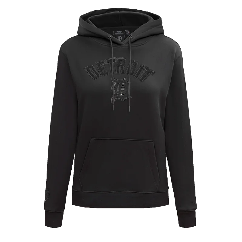 MLB DETROIT TIGERS TRIPLE BLACK WOMEN'S FLC PO HOODIE (TRIPLE BLACK)