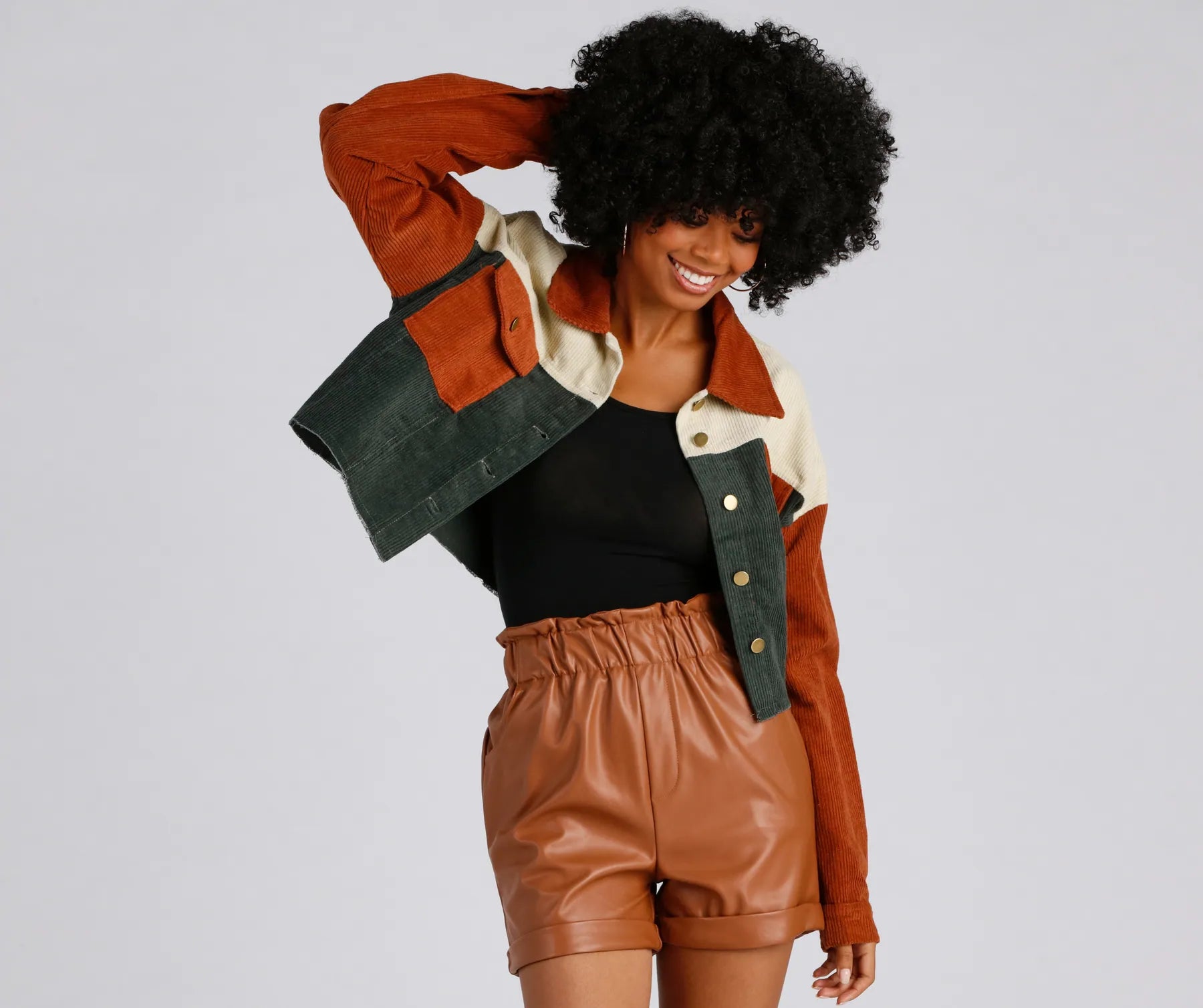 Trendy Find Cropped Corduroy Jacket