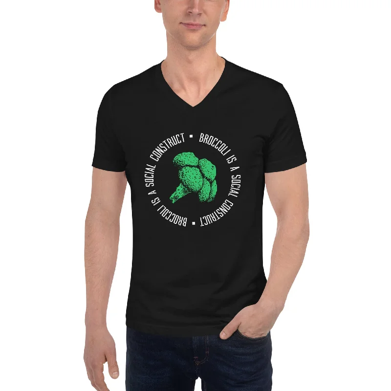 Broccoli is a social construct - Unisex V-Neck T-Shirt