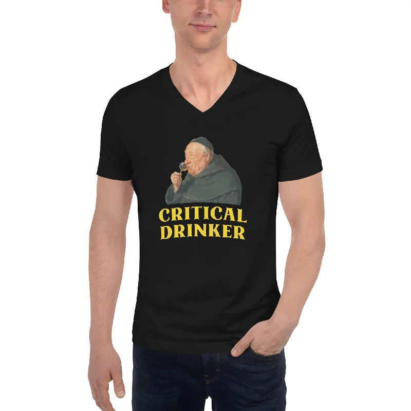 Critical Drinker - Unisex V-Neck T-Shirt