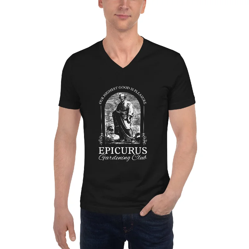 Epicurus Gardening Club - Unisex V-Neck T-Shirt