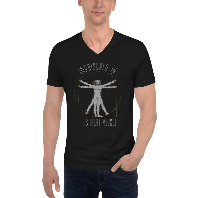 Imprisoned in this meat vessel - Unisex V-Neck T-Shirt