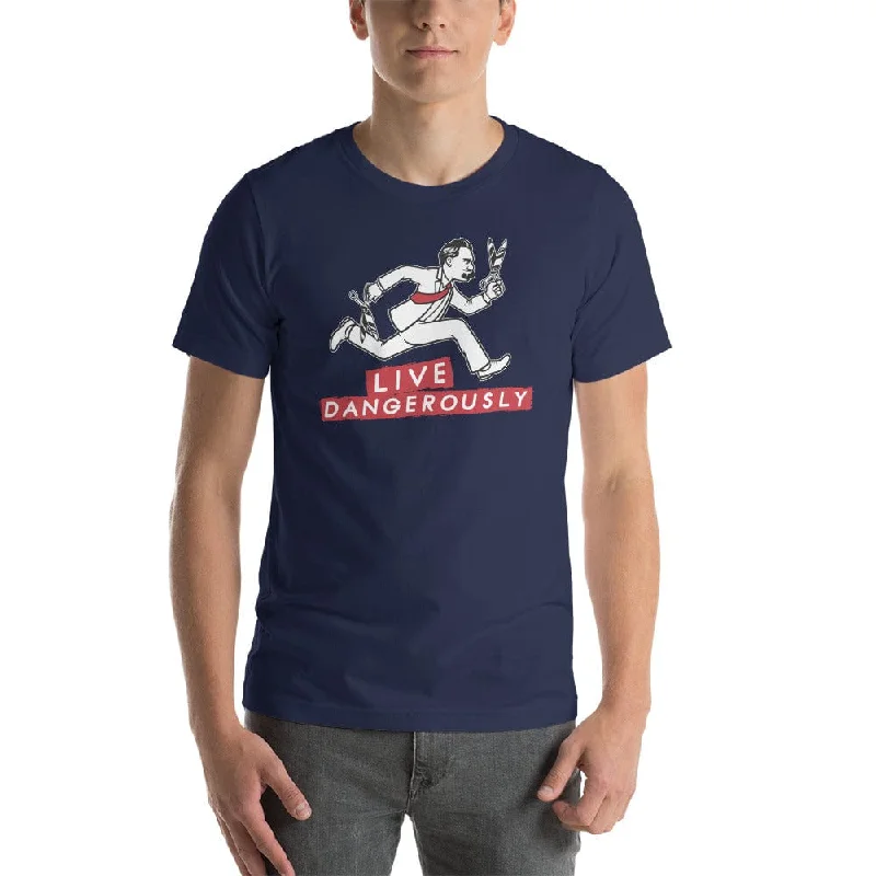 Nietzsche running with scissors - live dangerously - Basic T-Shirt