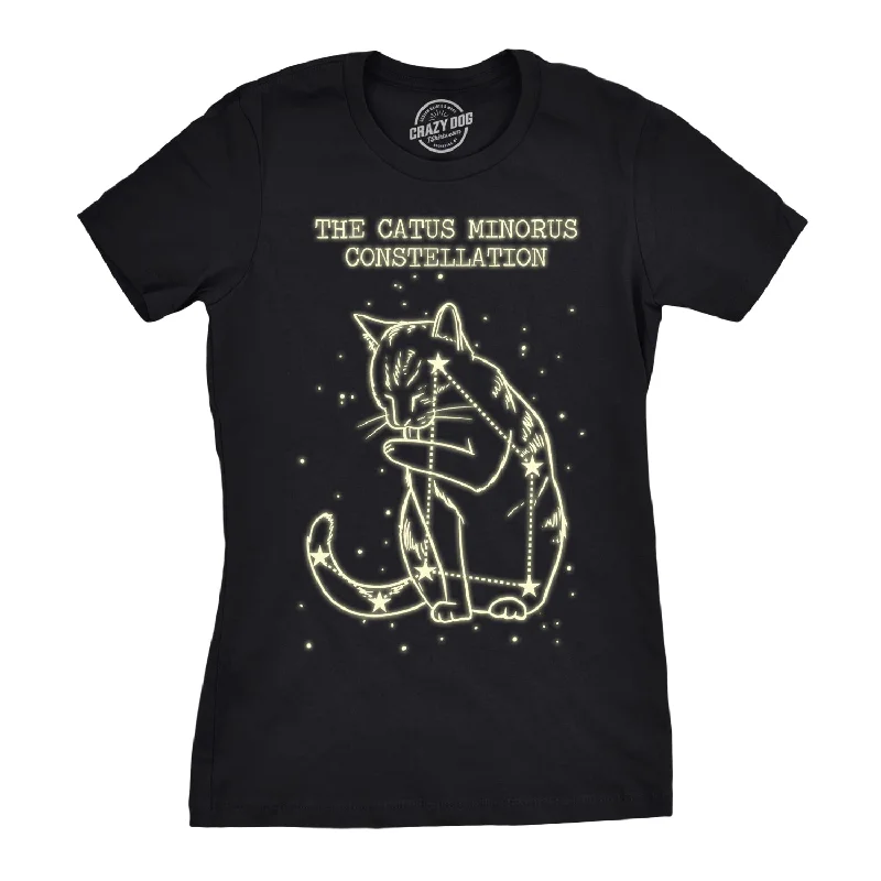 Catus Minorus Constellation Glow In The Dark Women's T Shirt