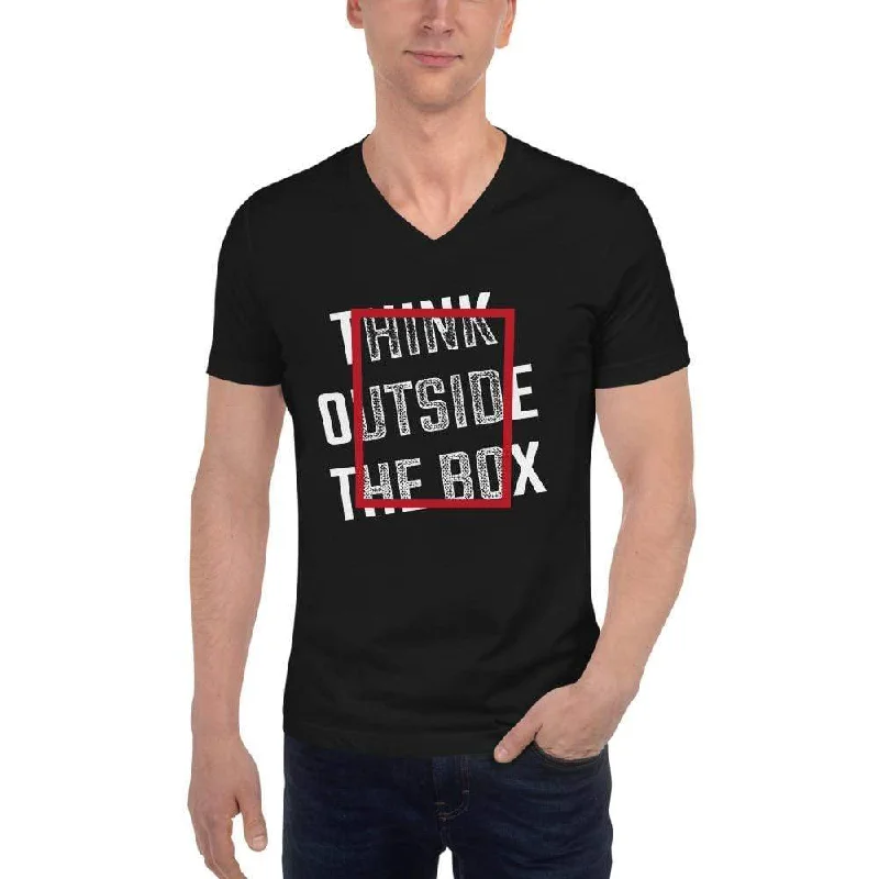 Think Outside The Box - Unisex V-Neck T-Shirt