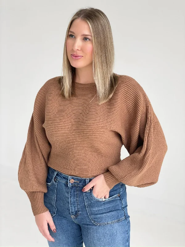 Classical Ribbed Sweater - Deep Camel