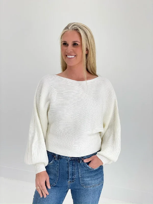 Classical Ribbed Sweater - Ivory