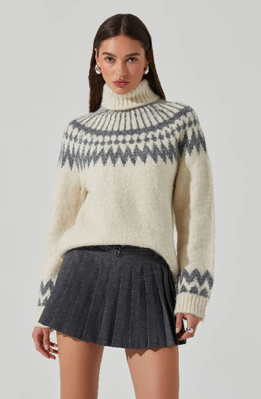 Leka Fair Isle Turtleneck Sweater