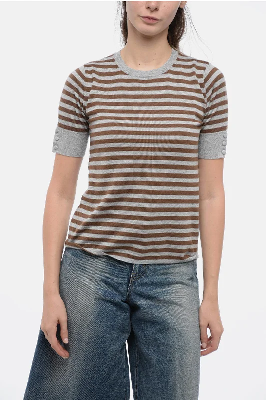 Max Mara Awning Striped STAGNO Silk Blend Sweater