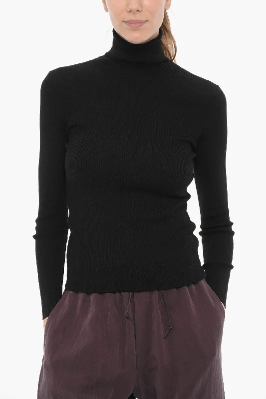 Parosh Ribbed Wool LEILA Turtle-neck Sweater