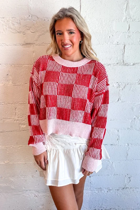 Peppermint Candy Checkerboard Sweater