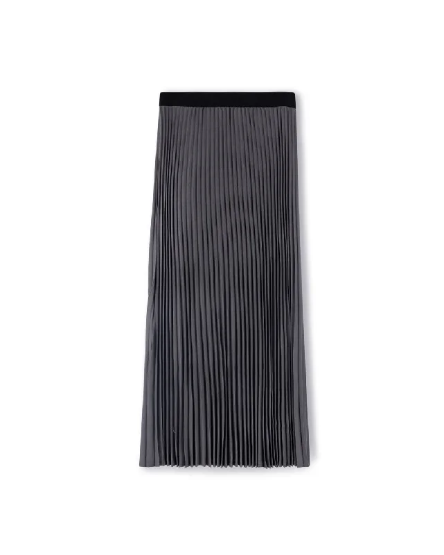 Accordion Pleat Pull On Skirt