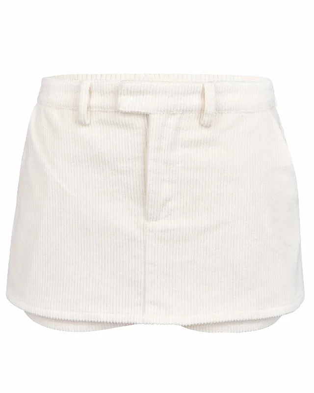 Cord Skort - Cream