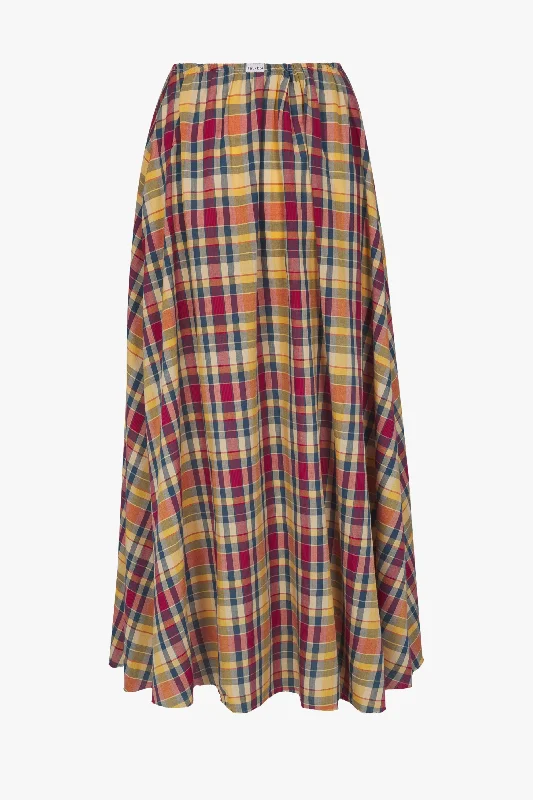 DREAM SKIRT IN CRIMSON TARTAN