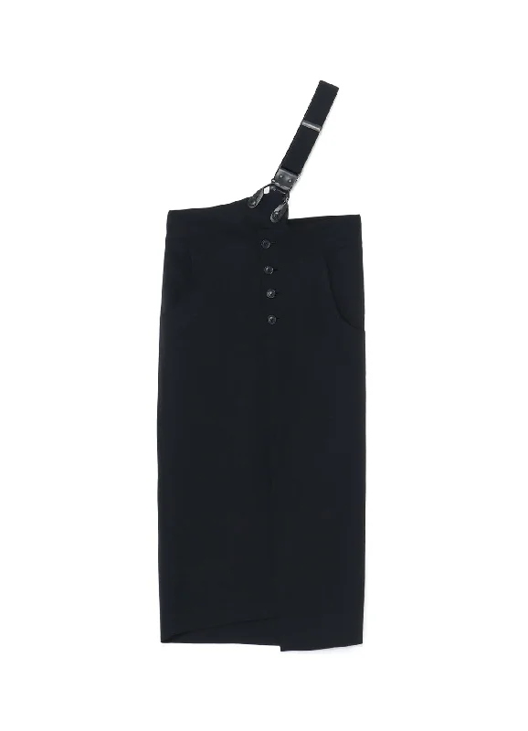 WOOL/GABARDINE TWISTED TIGHT SKIRT