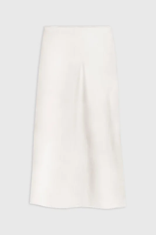 Satin Mid Rise Maxi Skirt - Champagne