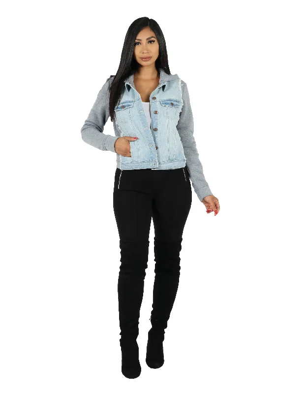 Denim Sweatshirt Back Jacket